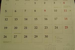 Imagen de un mes del calendario