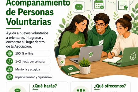 Voluntariado en mentoría y acompañamiento de personas voluntarias