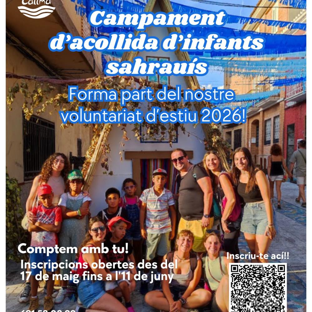 Voluntariado campamento de acogida de niños y niñas saharauis 2026 - associació calima 