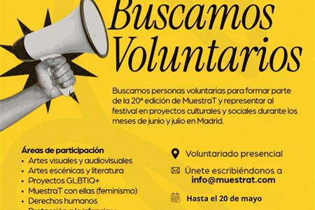 Personas voluntarias en madrid  -20 edición muestrat- festival en proyectos culturales y sociales 