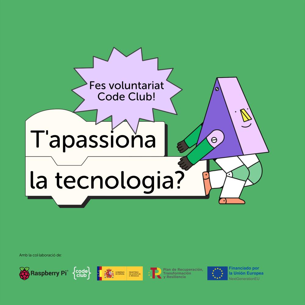  Suma’t a code club i millora la vida del jovent amb la tecnologia a manresa