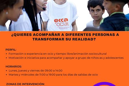 Voluntariado para colaborar en ocio y tiempo libre con grupo de menores