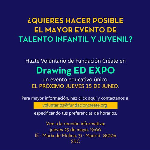 Voluntarios para drawing ed 2017, mayor evento de innovación educativa en españa