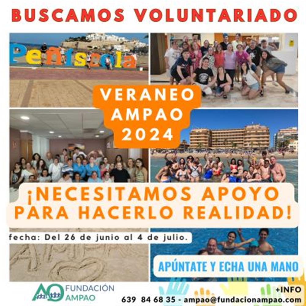 Voluntariado: apoyo a personas con discapacidad intelectual en vacaciones con amigos 2024.