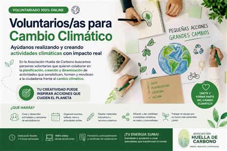 Voluntariado en ecogestos y actividades climáticas ciudadanas ( pequeñas acciones - gran impacto )