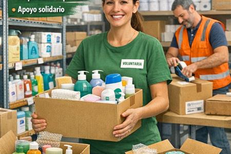 Voluntario para orden y gestión de almacén