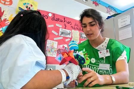 Actividades lúdicas con menores hospitalizados