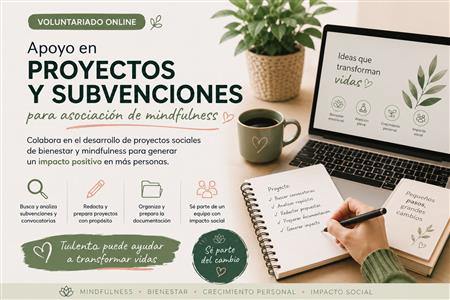 Apoyo en proyectos y subvenciones para asociación de mindfulness