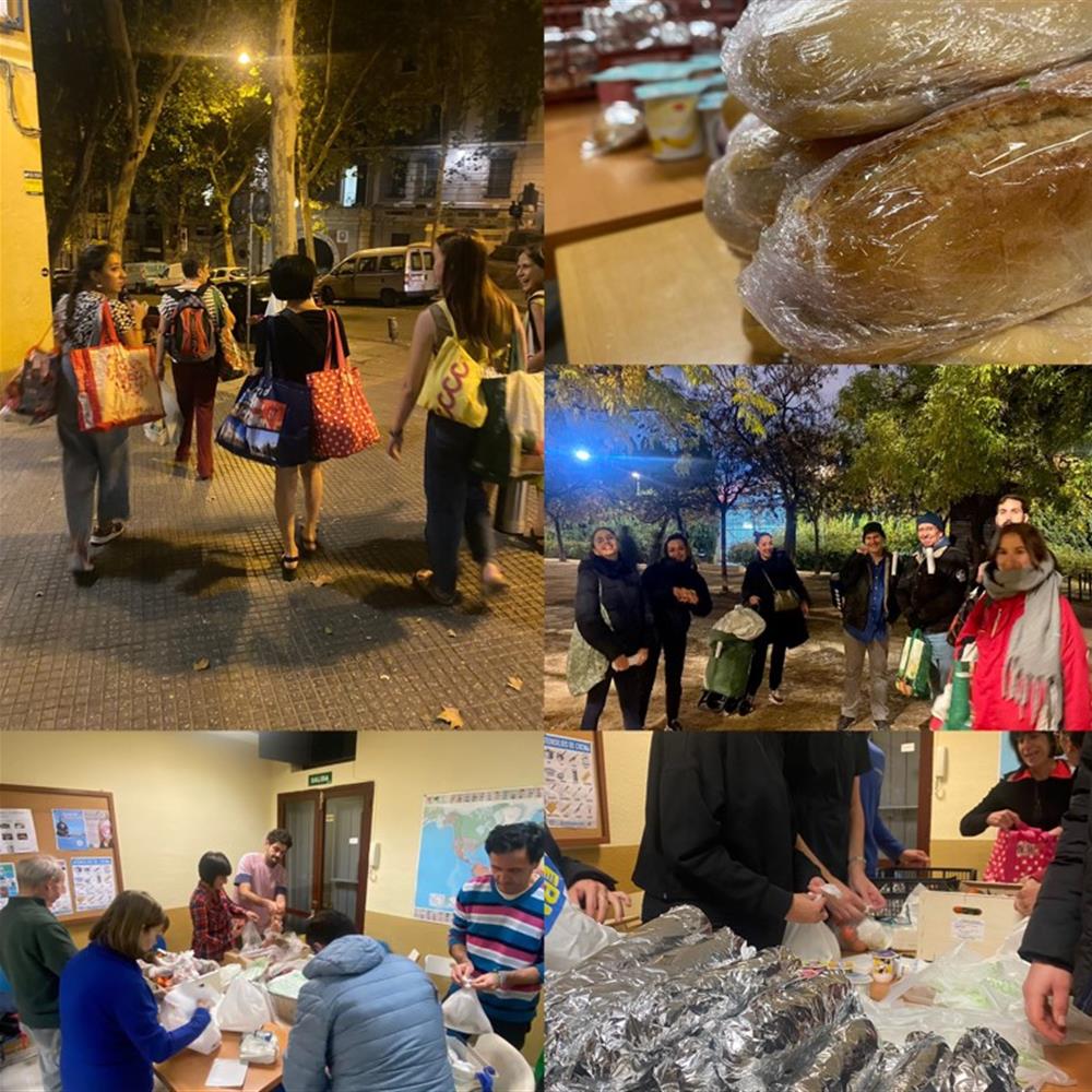 Reparto solidario de comida a personas en situación de calle