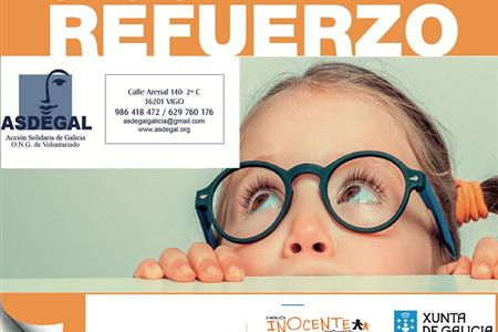 Clases de refuerzo para menores en riesgo de exclusión social vigo