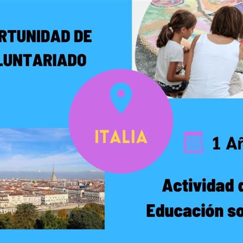 Voluntariado de educación social en italia