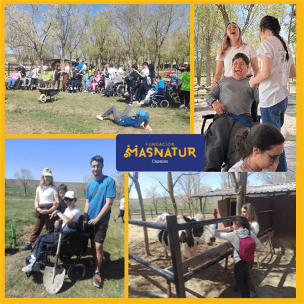 Campamento de semana santa  con jóvenes con discapacidad en granja escuela