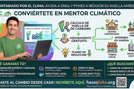 Voluntariado por el clima: ayuda a ongs y pymes a reducir su huella ambiental