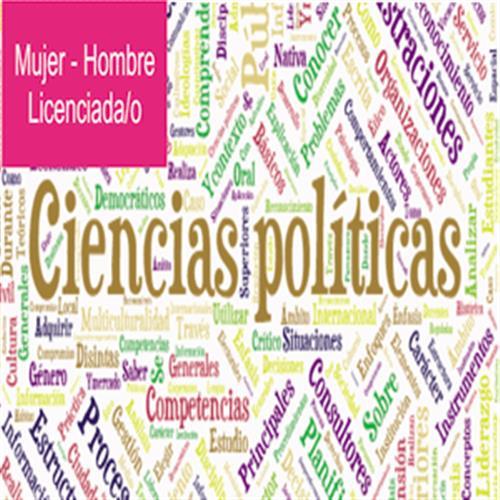 Licenciadas/os, ciencias políticas, antropología o sociología.