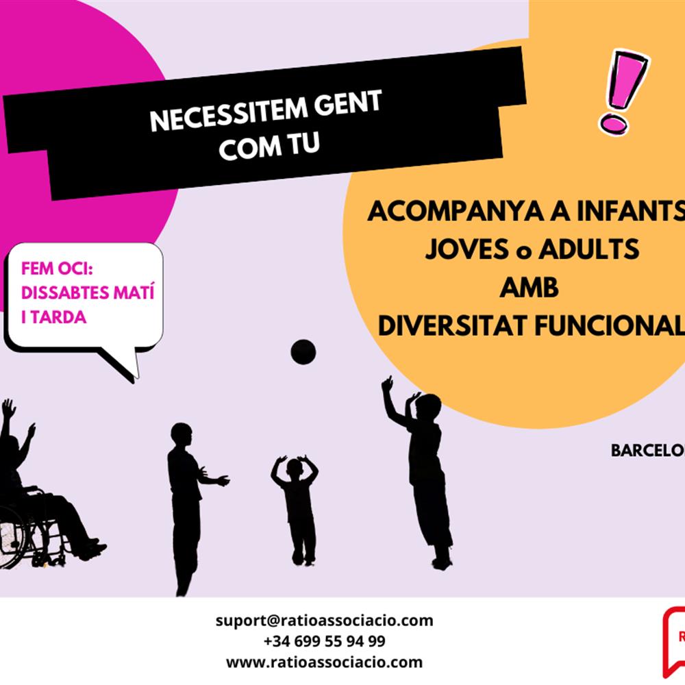 Acompanya en l'oci a persones amb diversitat funcional - dissabtes