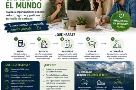 Voluntariado climático: ayuda a entidades a formar, medir y reducir su huella de carbono