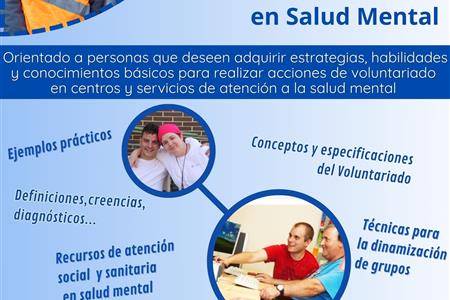 Curso de formación en voluntariado en salud mental 28 y 29 de mayo