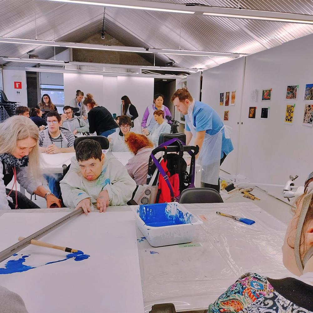 Club social con personas con paràlisi cerebral