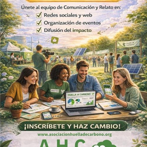 Voluntarios/as para cambio climático - marketing digital de la asociación en redes, web y eventos.