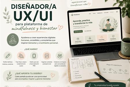 Diseñador/a ux/ui para plataforma de mindfulness y bienestar