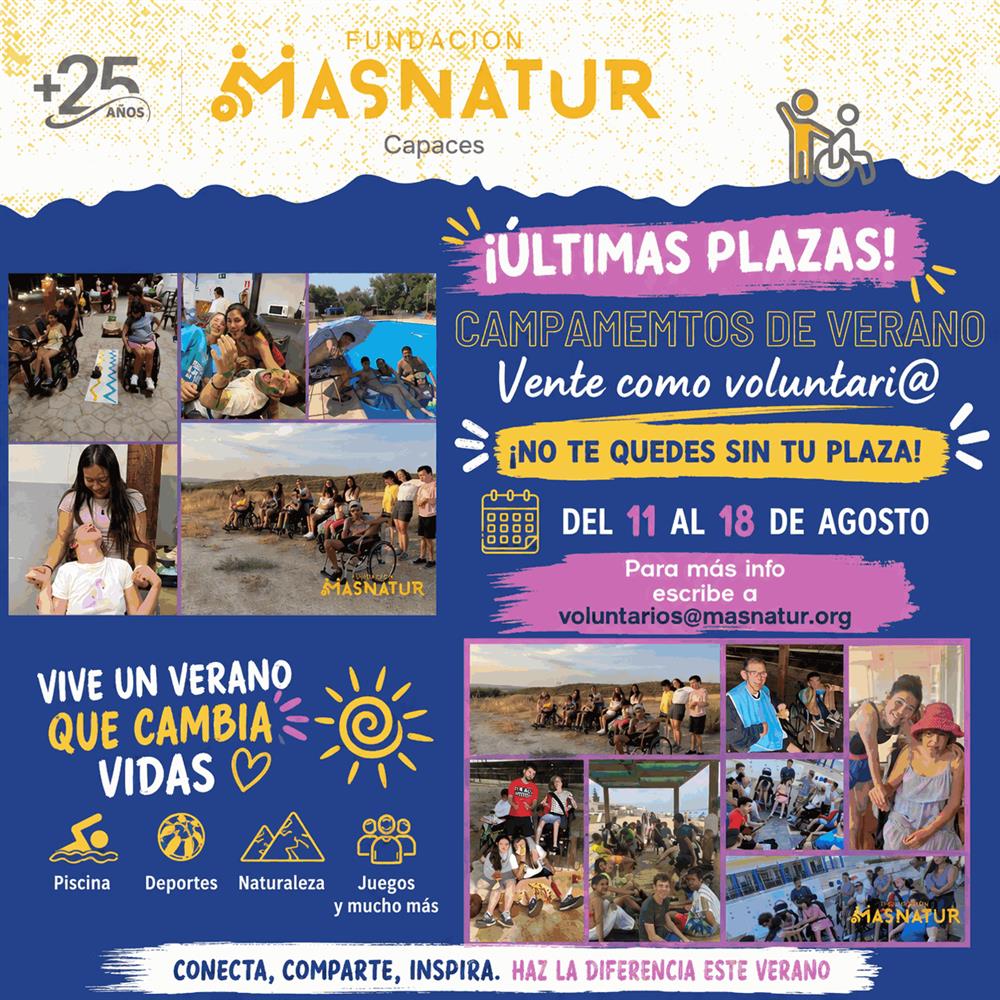 Voluntariado campamento con jóvenes con discapacidad del 11 al 18 de agosto