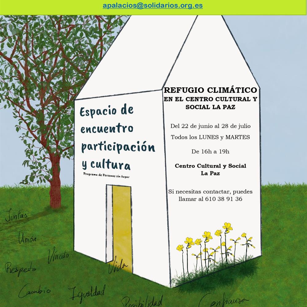 Refugio climático - voluntariado acompañamiento a personas sin hogar