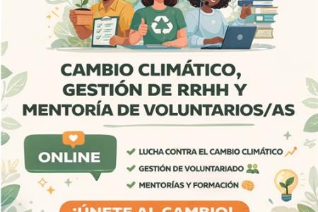 Voluntarios/as para cambio climático - gestión de rrhh y mentoría de voluntarios